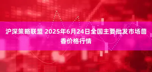 沪深策略联盟 2025年6月24日全国主要批发市场茴香价格行情